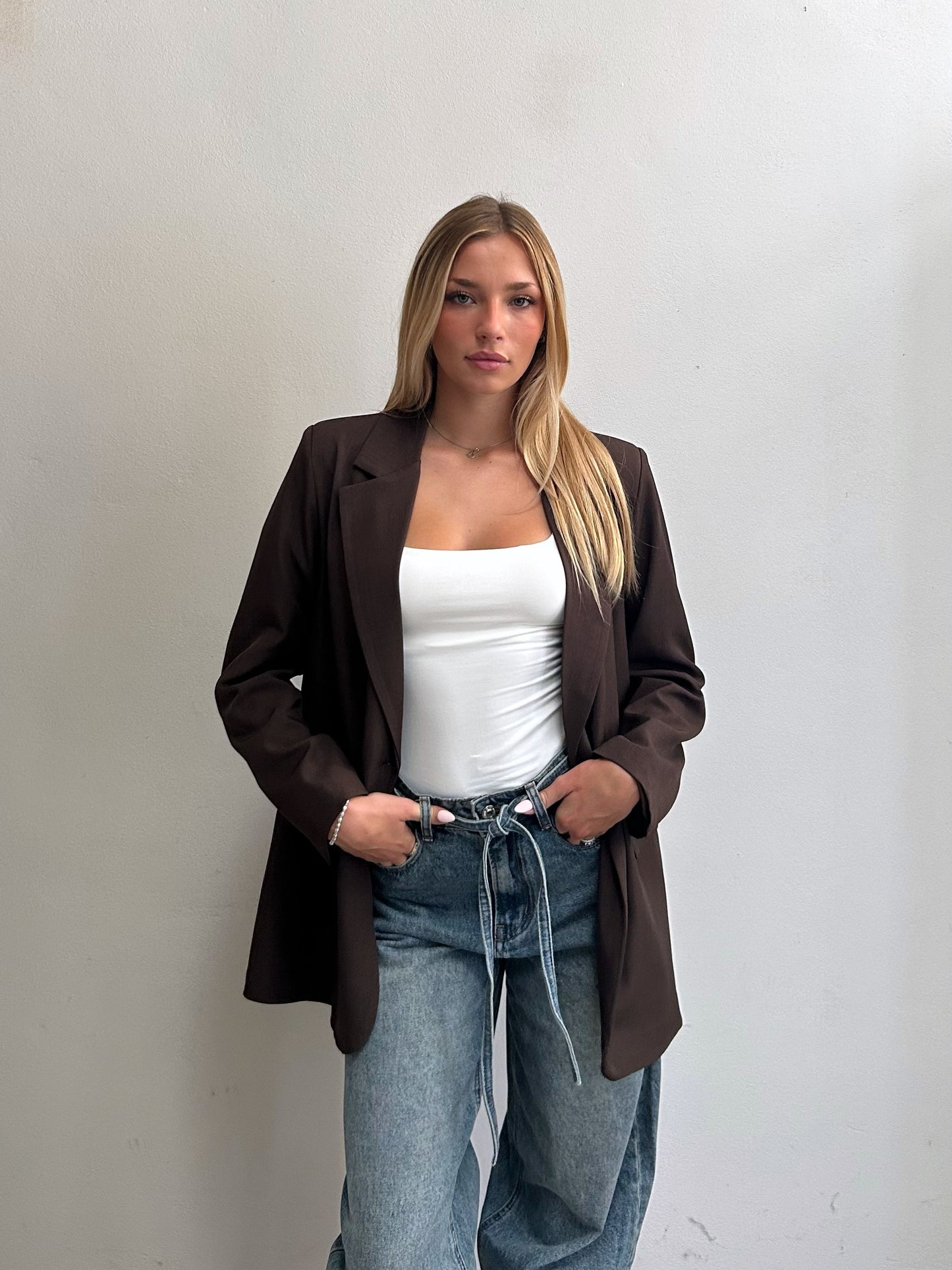 BLAZER OVERSIZE CHOCO