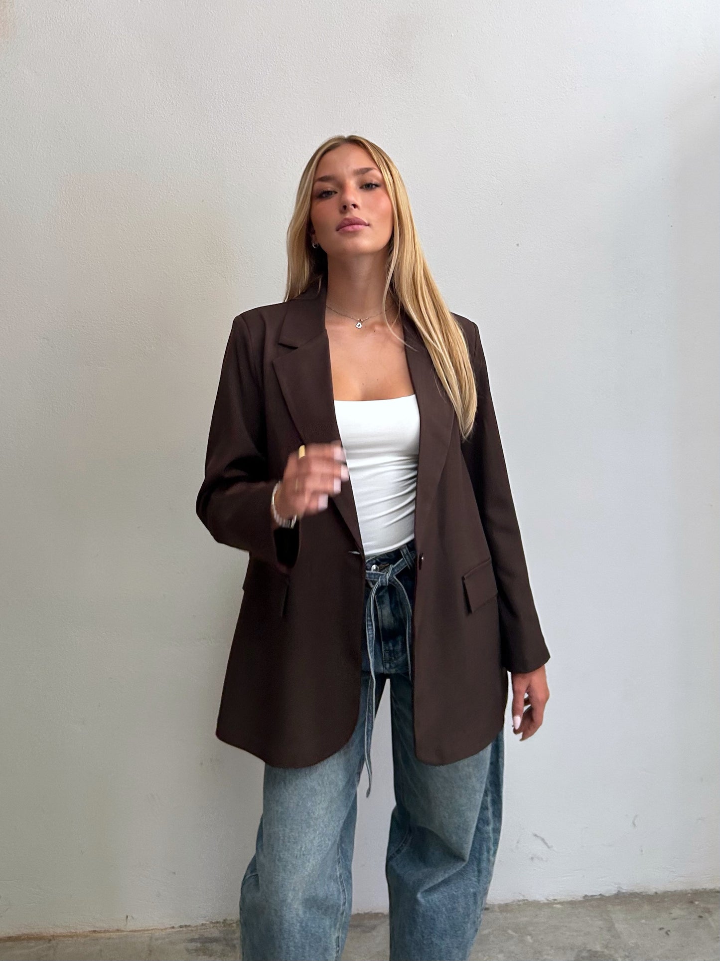 BLAZER OVERSIZE CHOCO