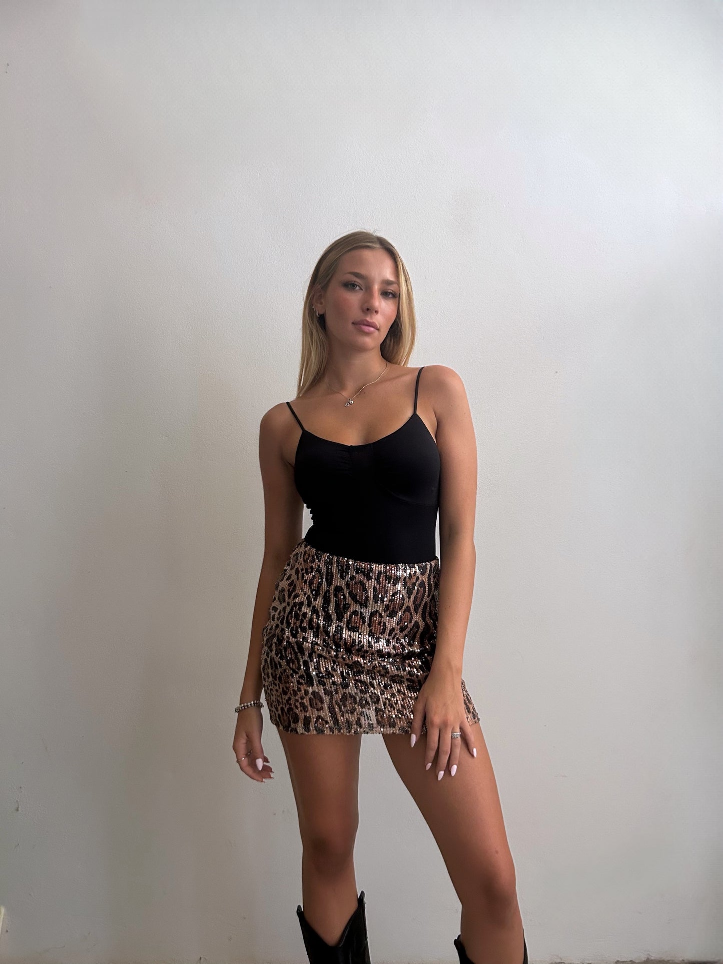 Gonna Paillettes LEOPARD