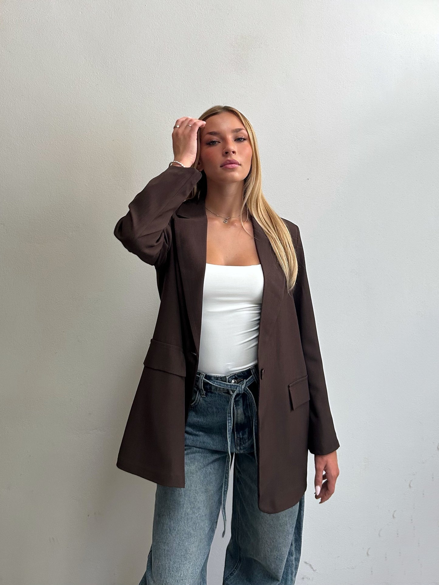 BLAZER OVERSIZE CHOCO