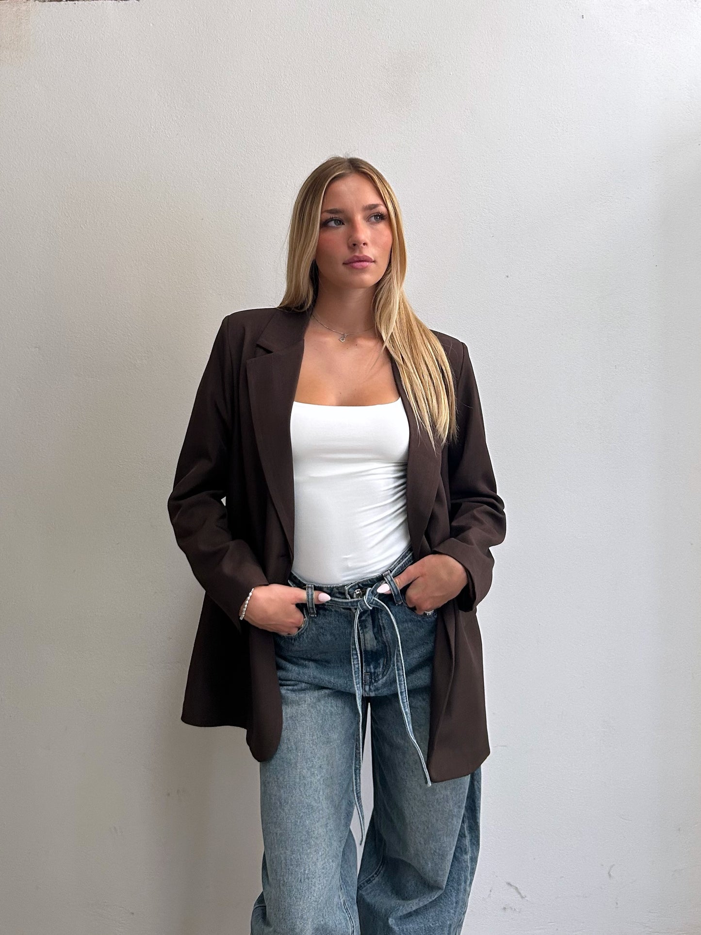 BLAZER OVERSIZE CHOCO