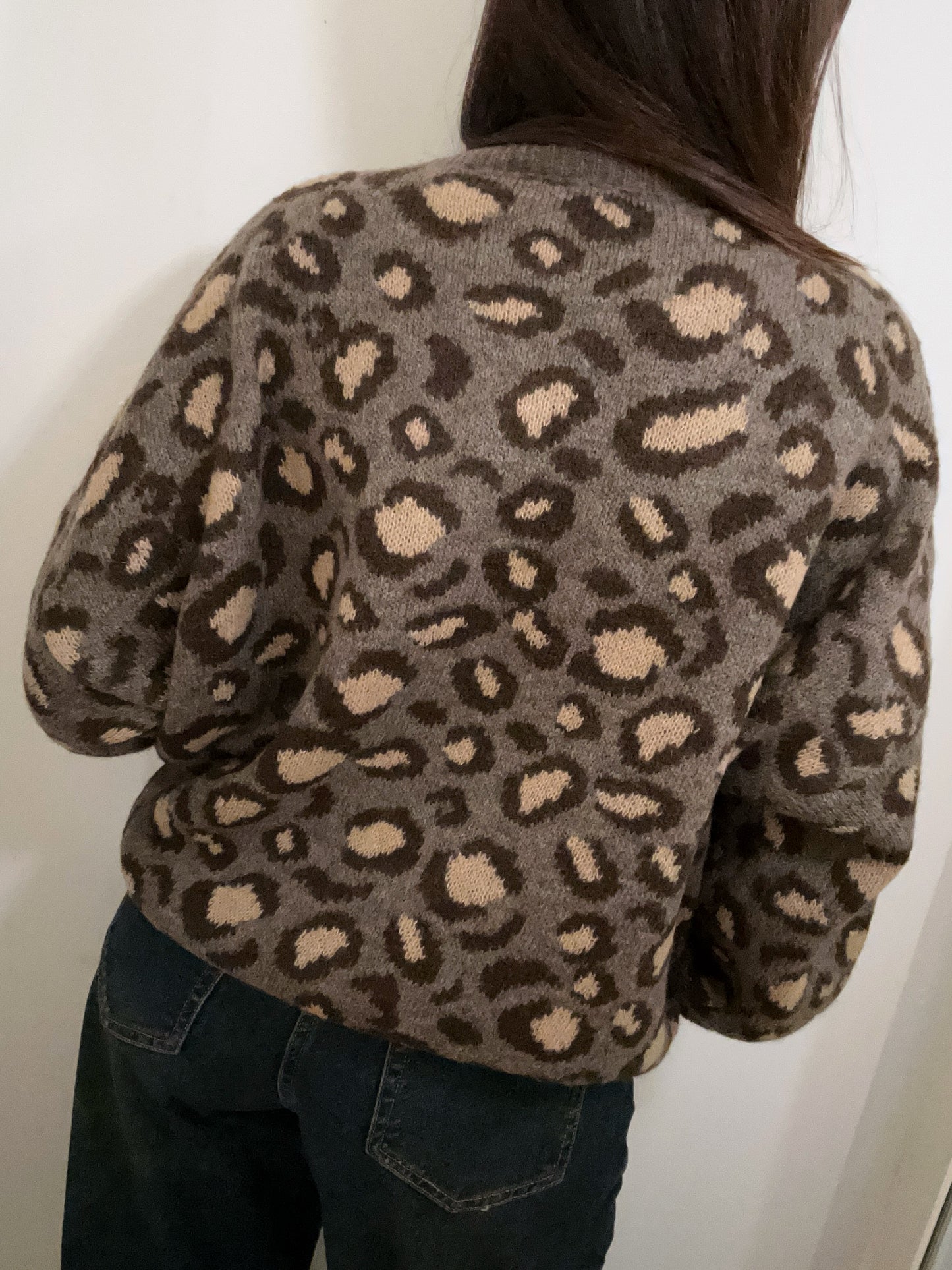 MAGLIONE MACULATO TAUPE