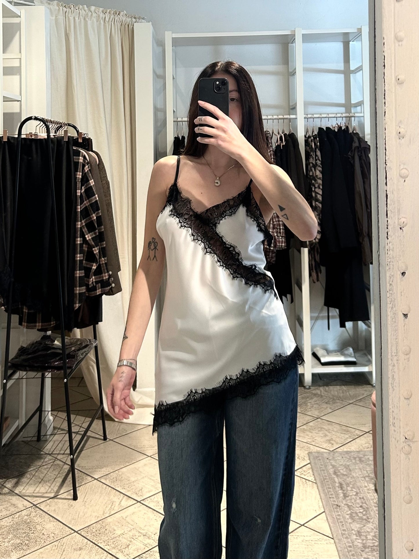LACE TOP BIANCO