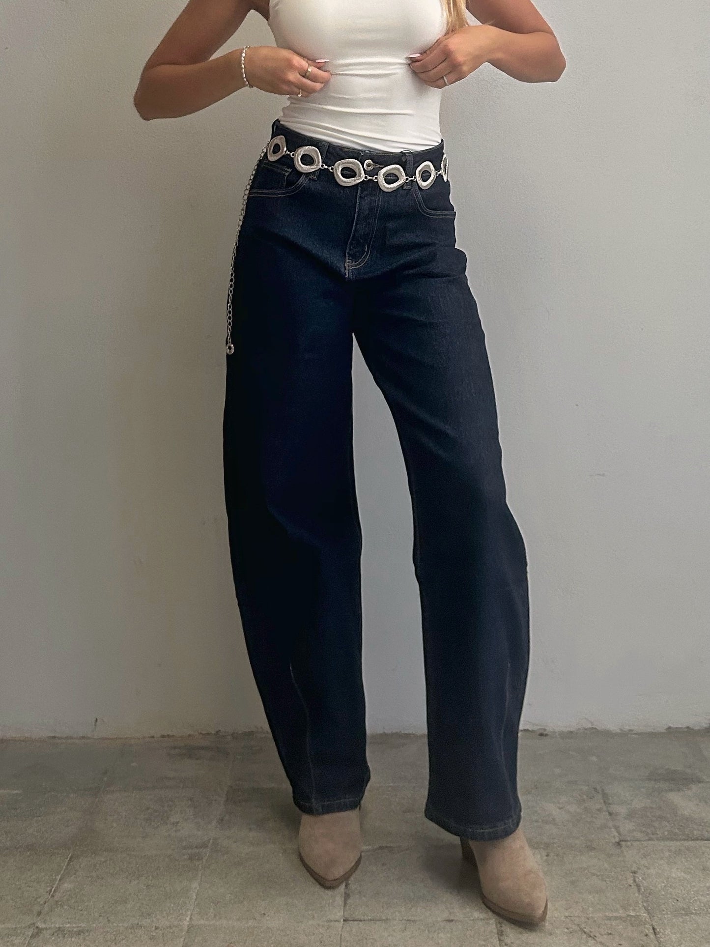 JEANS BAGGY BLU SCURO