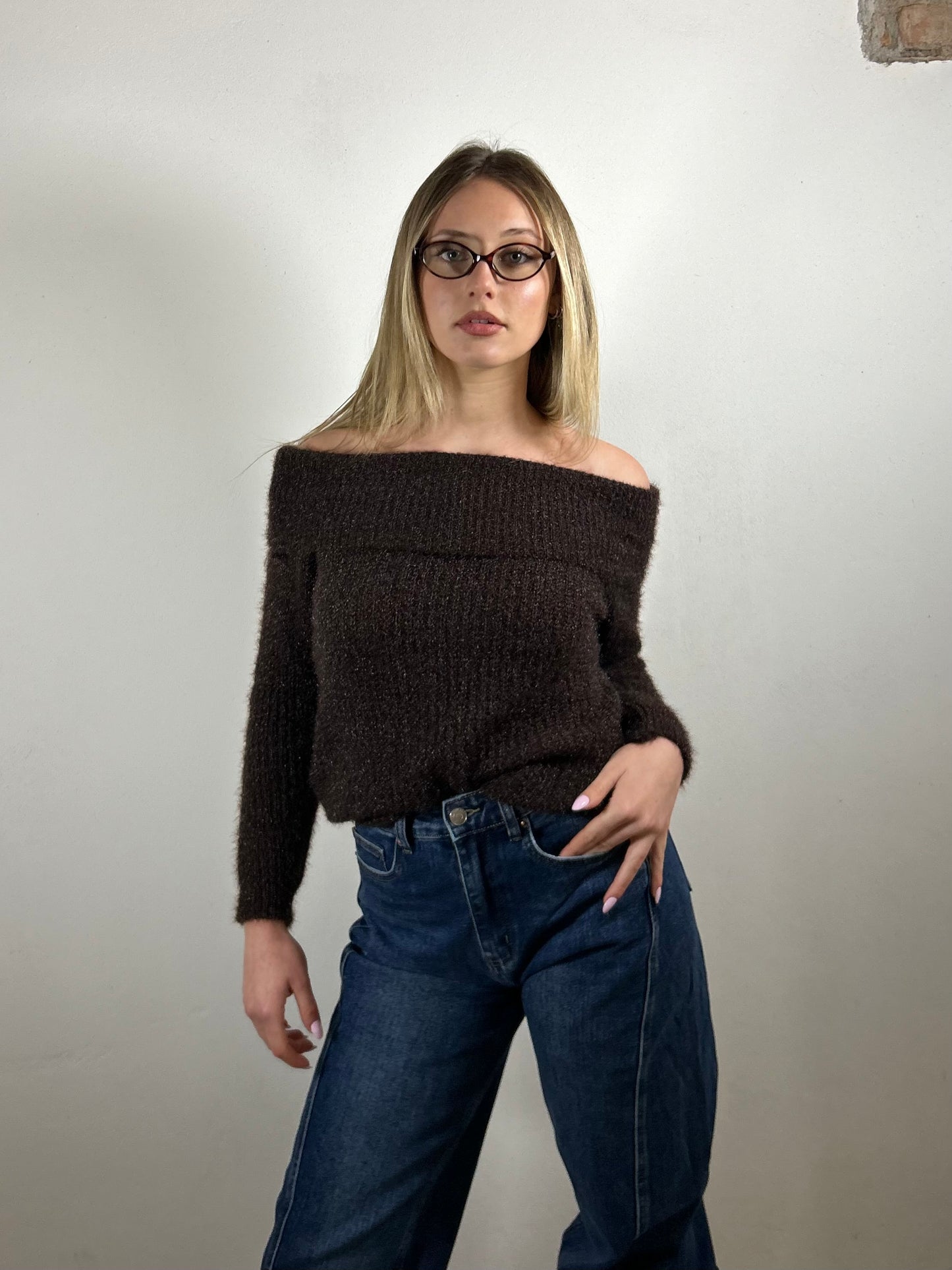 MAGLIONE BARDOT - choco