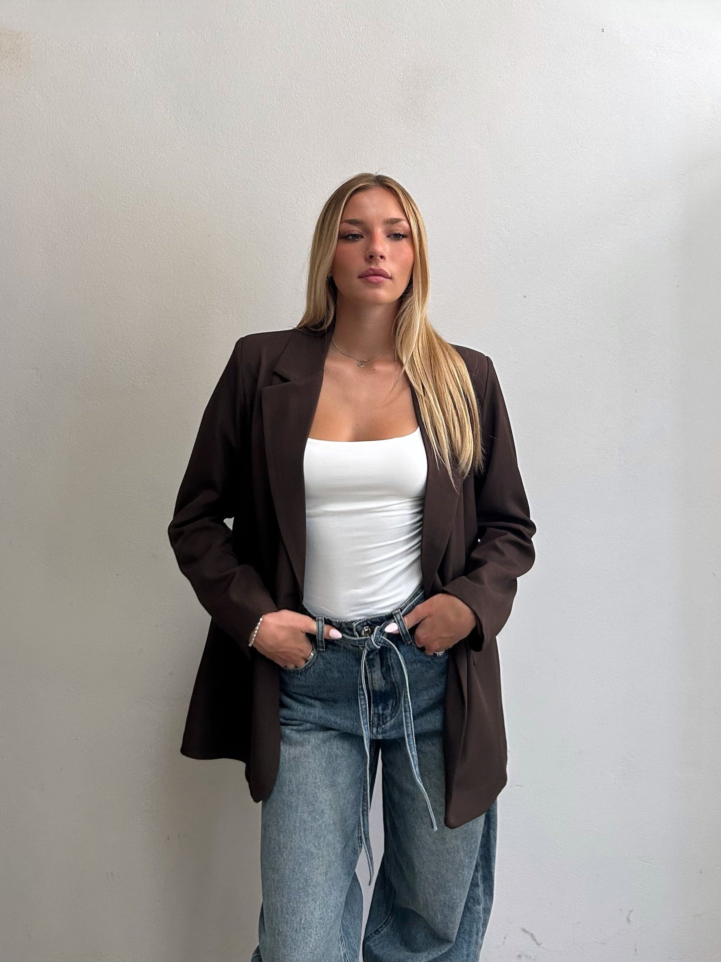 BLAZER OVERSIZE CHOCO