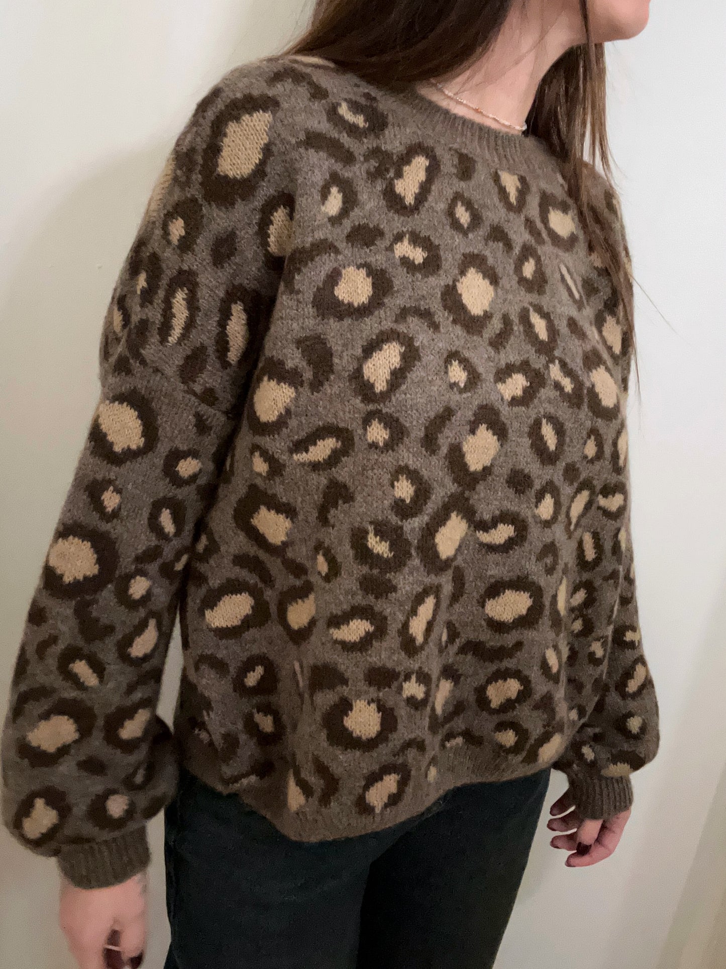 MAGLIONE MACULATO TAUPE