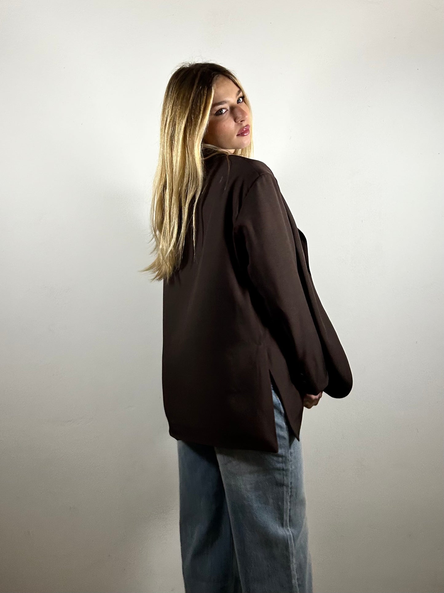 BLAZER OVERSIZE choco