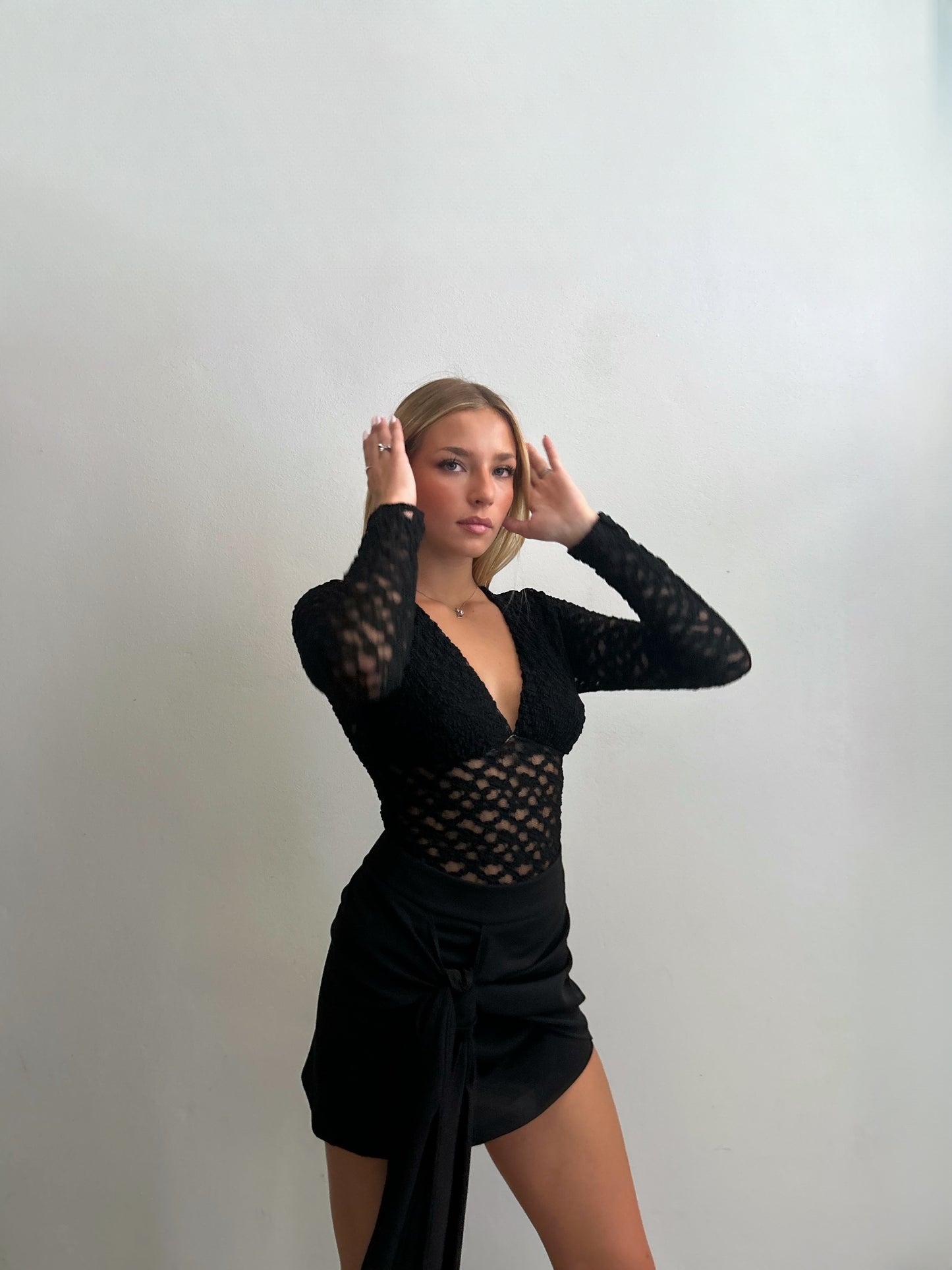 Maglia pizzo NERA