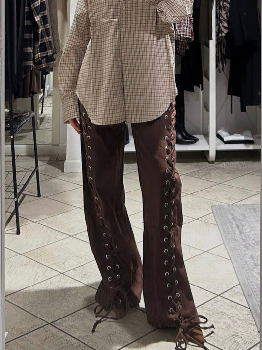 JEANS TRECCIA cioccolato -70%