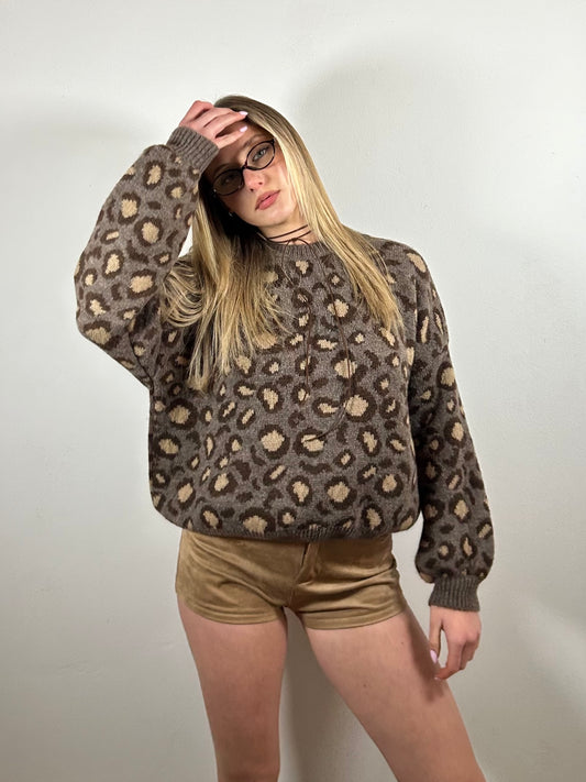 MAGLIONE MACULATO - taupe