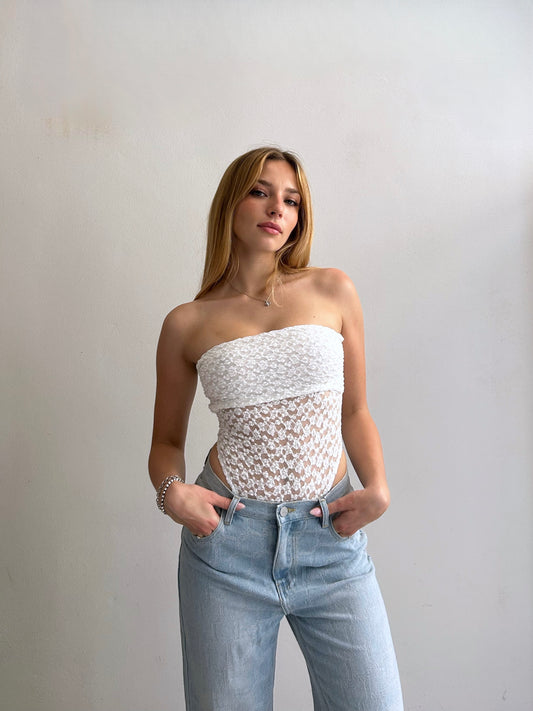 Body pizzo BIANCO