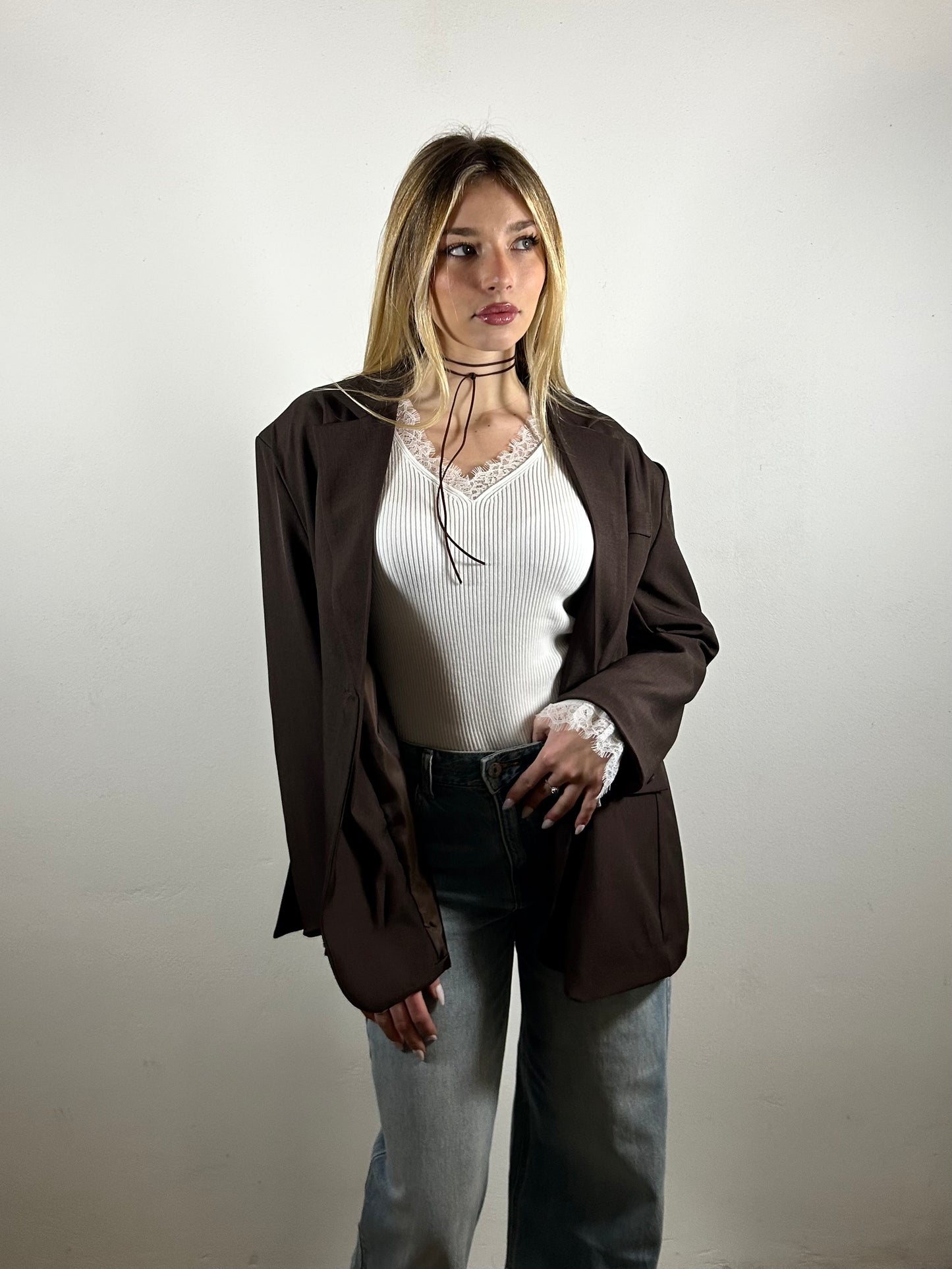 BLAZER OVERSIZE choco