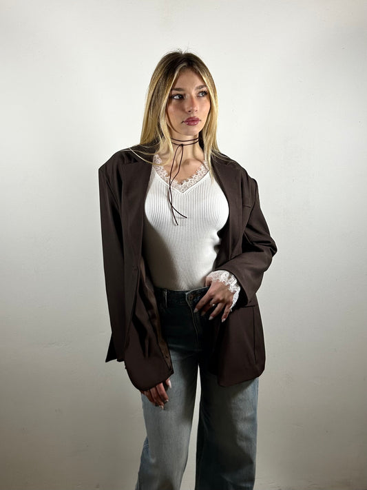 BLAZER OVERSIZE choco
