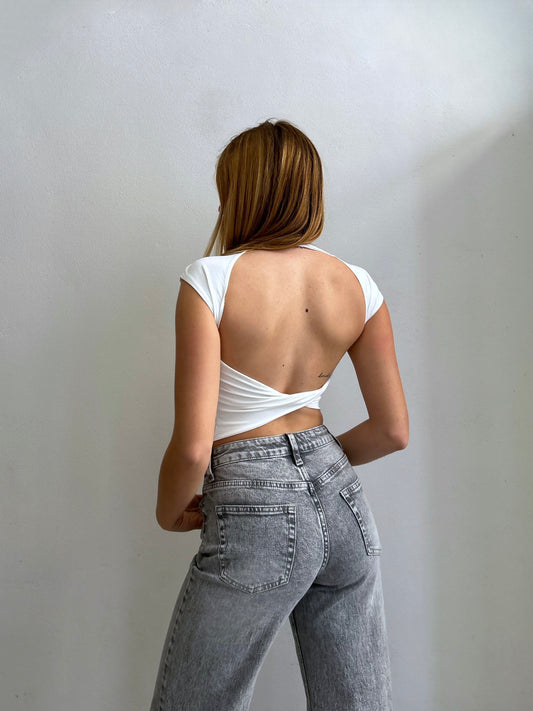 Top Schiena Nuda BIANCO
