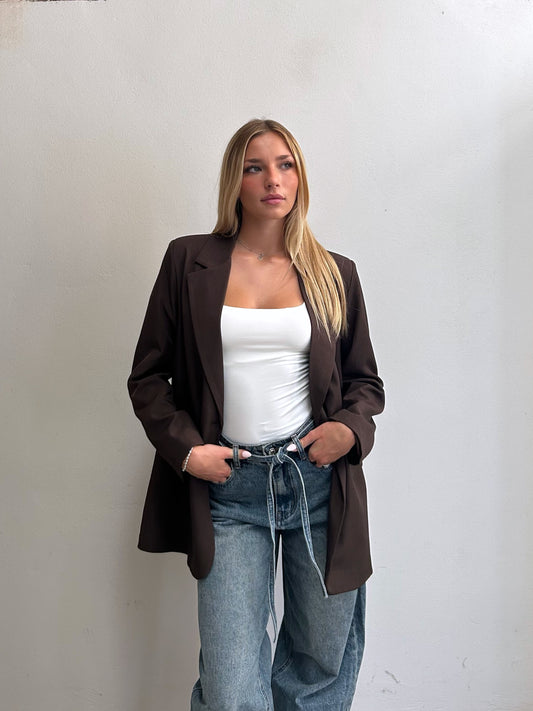 BLAZER OVERSIZE CHOCO