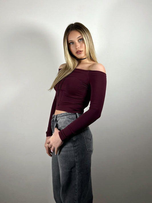 MAGLIA KIKI - bordeaux