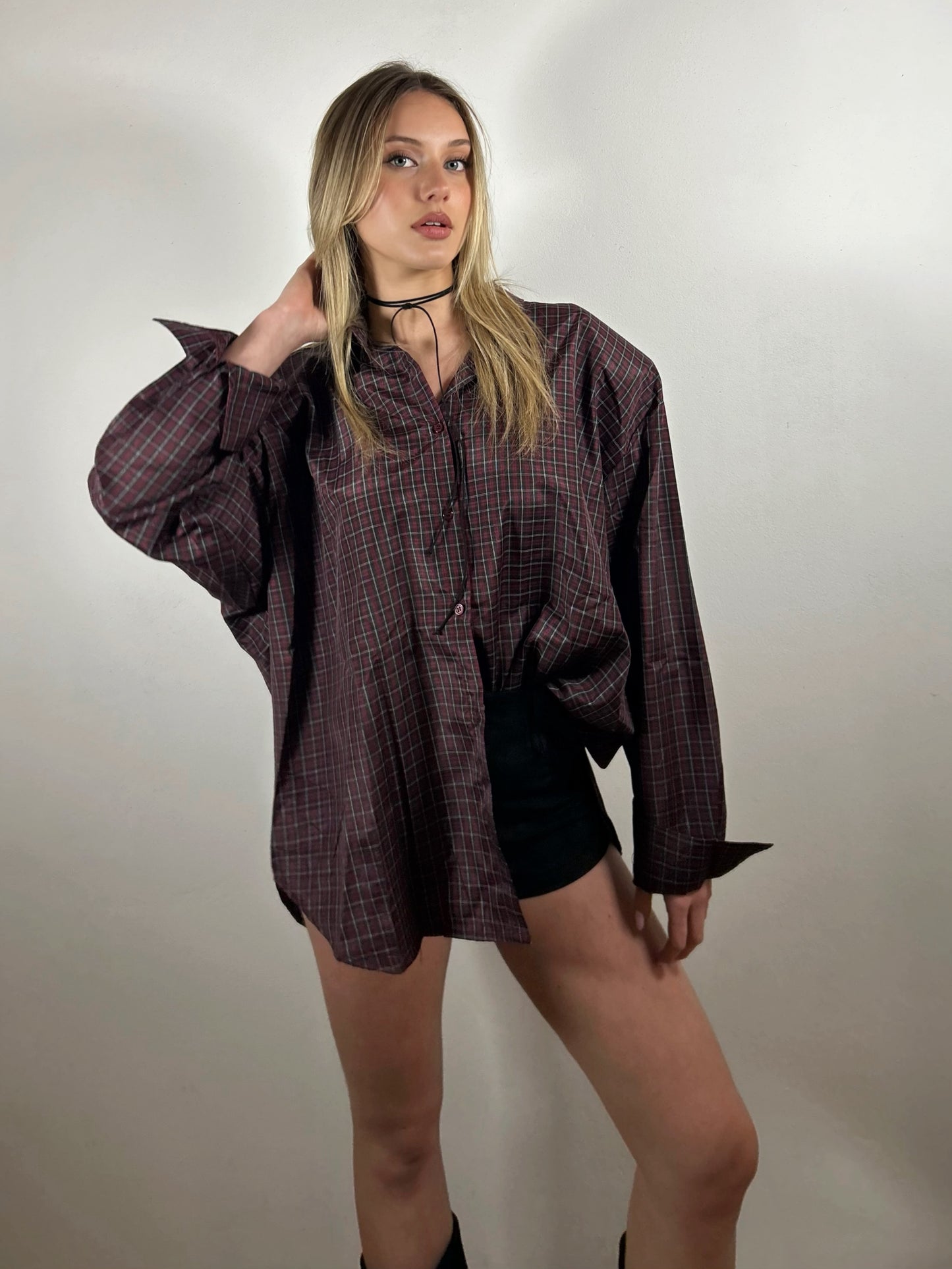 CAMICIA OVERSIZE SPALLINE
