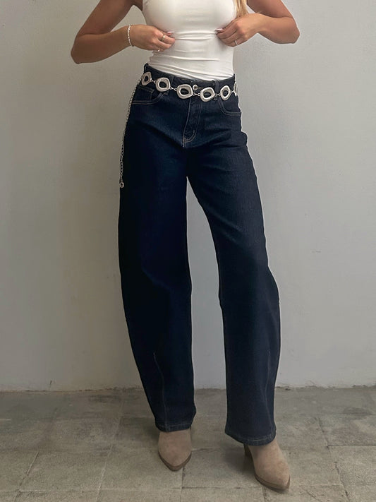 JEANS BAGGY BLU SCURO