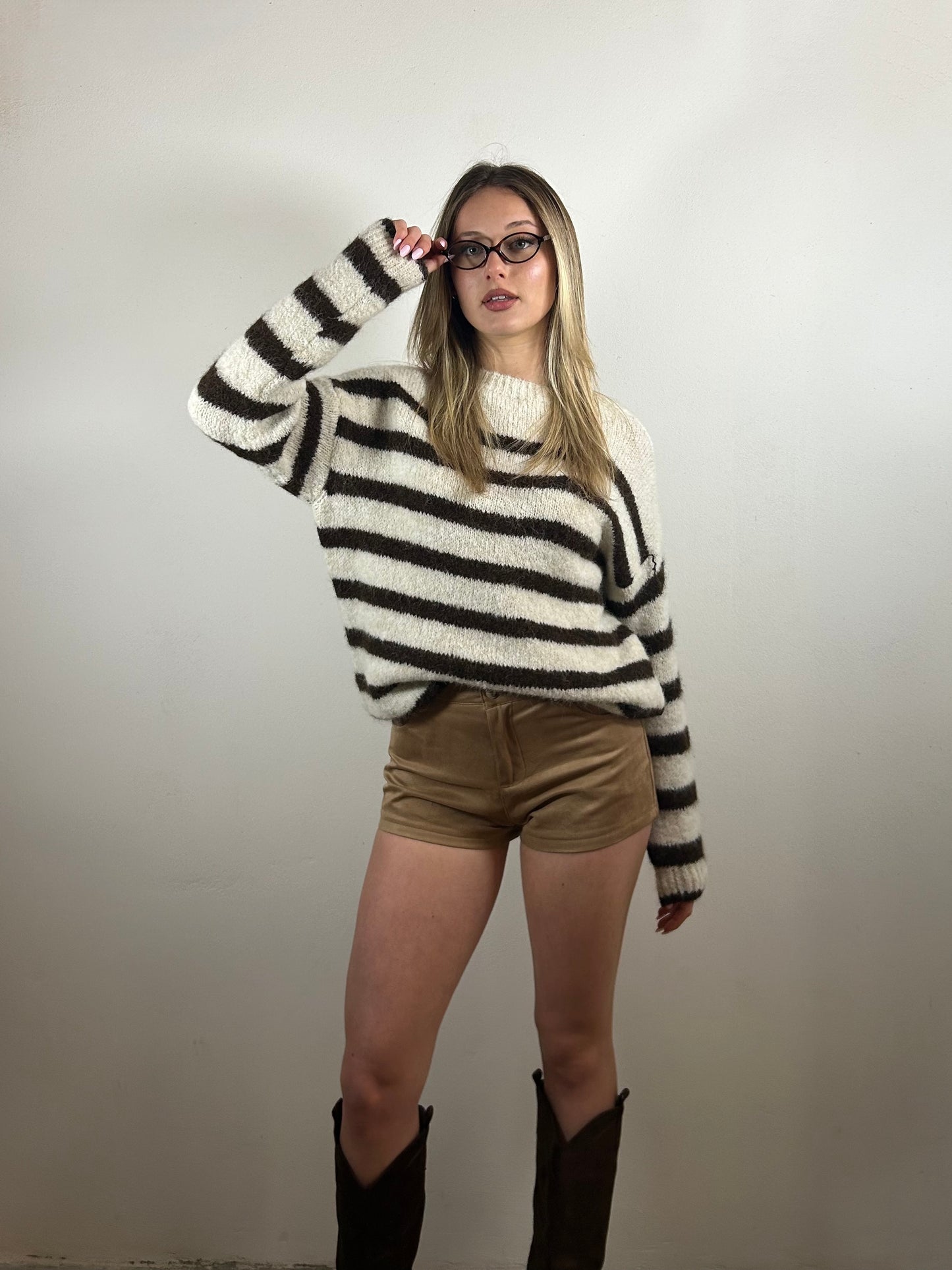 SHORTS ECO SUEDE - camel