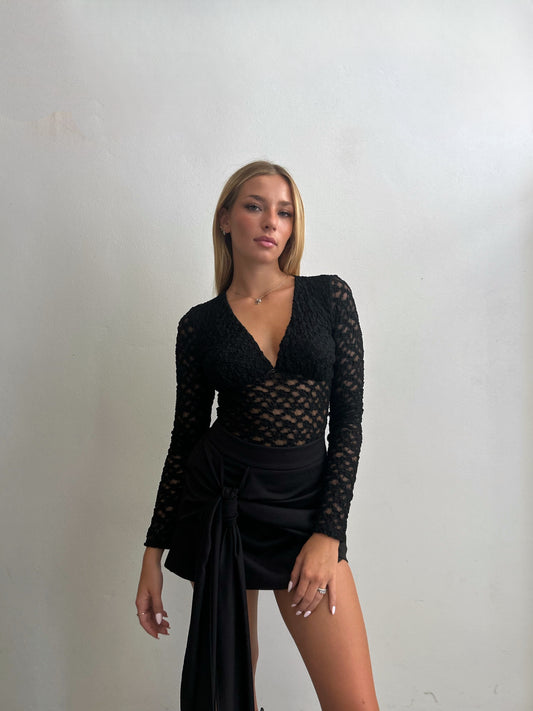 Maglia pizzo NERA