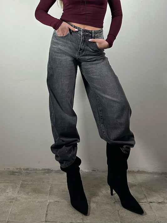 JEANS BARREL - grigio