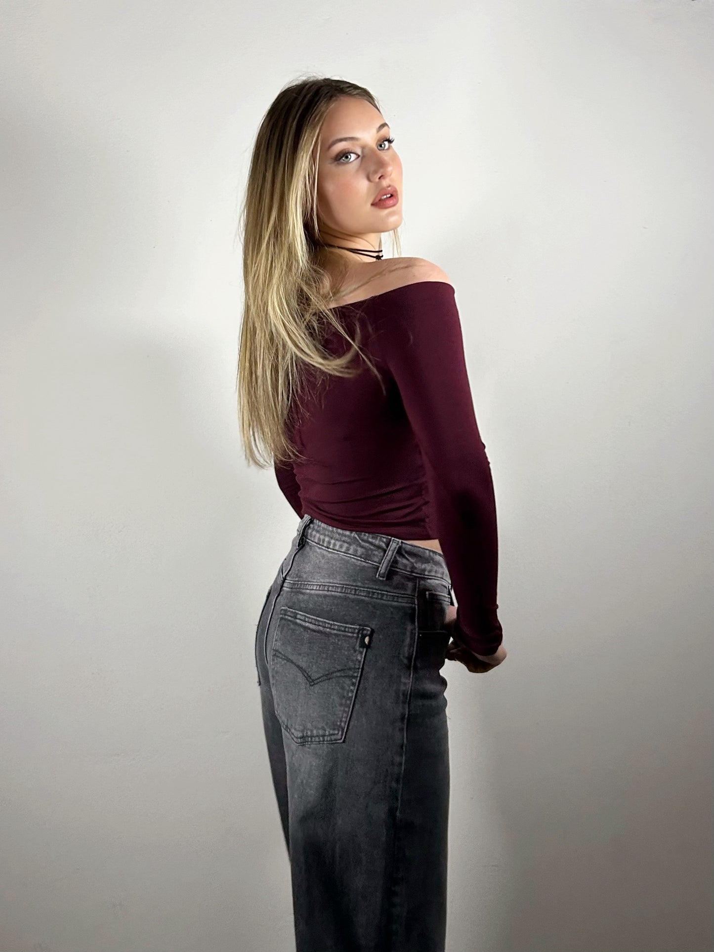 MAGLIA KIKI - bordeaux