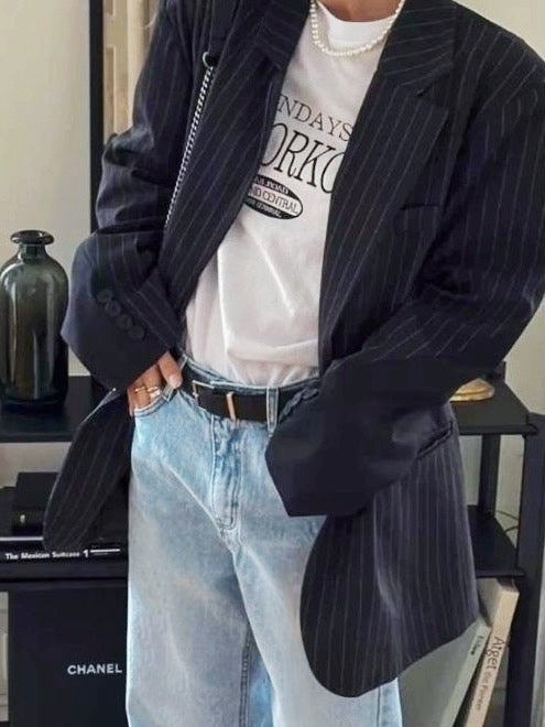 BLAZER OVERSIZE GESSATO